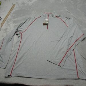 Cloudveil Shirt Mens XXL Gray Quick-Drying Light 1/4 Zip Pullover Athletic NEW